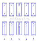 King Toyota 3SGTE 16V 2.0L pMaxKote Performance Main Bearing Set - Size STD-2