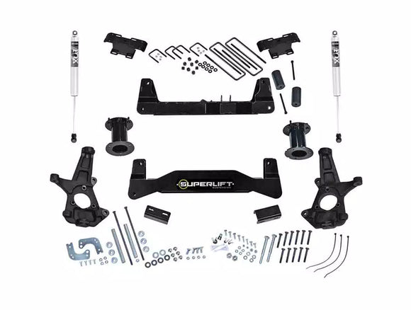 Superlift 14-18 Chevy Silv 1500 2WD 6.5in Lift Kit w/ Alum/Stamped Steel Control Arms w/ Fox Shocks