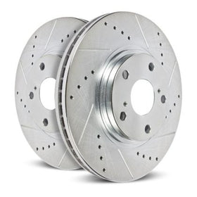 Power Stop 07-15 Audi Q7 Rear Evolution Drilled & Slotted Rotors - Pair - 0
