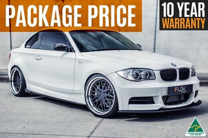 Flow Designs Full Lip Splitter Set (All Accessories) - BMW E82 M Sport