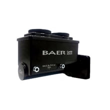 Baer ReMaster Baer Brakes Remaster Master Cylinder: A small, compact, 1-piece body machined out of 6061 T6 billet aluminum, 1-1/8 in. Bore, Left Side Ports, Black Anodized, with a early Mopar 4-bolt mounting flange.
