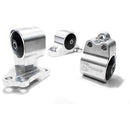 Innovative 92-95 Civic B/D Series Silver Aluminum Mounts 85A Bushings (Auto to Manual Hydro 3 Bolt)-1