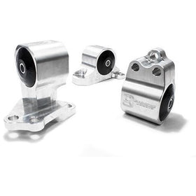 Innovative 92-95 Civic B/D Series Silver Aluminum Mounts 85A Bushings (Auto to Manual Hydro 3 Bolt)