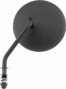 Bikers Choice Black 4 Inch Round Mirror Short Left Universal-1