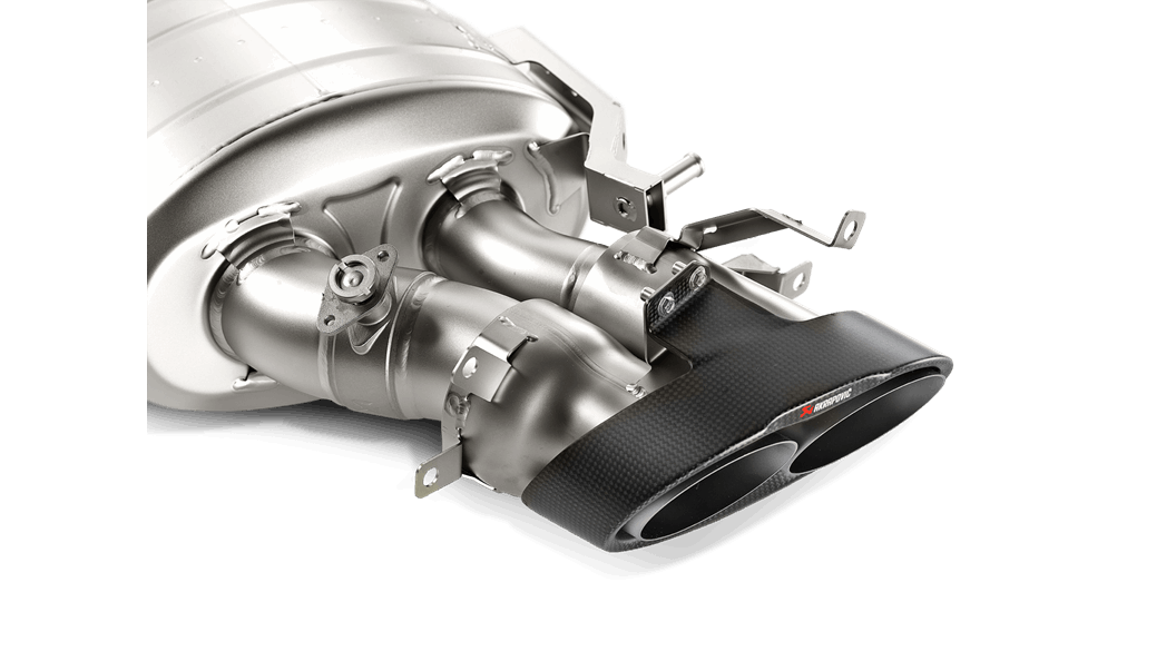Akrapovic 2020+ Audi RS Q8 (4M) Evolution Line Cat Back (Titanium) w/Carbon Fiber/Titanium Tips
