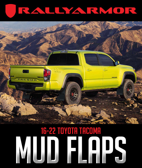 RALLY ARMOR MUD FLAPS: 2016–2023 TOYOTA TACOMA