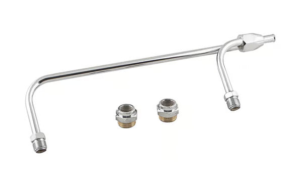 Mr. Gasket Fuel Line - 3/8 Inch Dual Inlet - Chrome