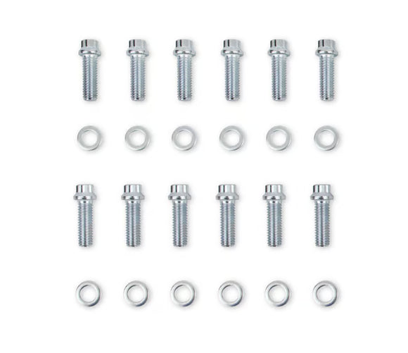 Mr. Gasket Intake Manifold Bolt Set 3/8-20 x 1.00 Inch - 12-Point Head with Washers