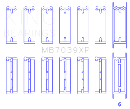 King Engine Bearings BMW M20/M50 2.0L/2.5L/2.7L Performance Main Bearing Set - Size STDX