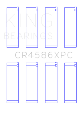 King Mitsubishi 4B11T Performance Coated Rod Bearing Set - Size STDX - 0