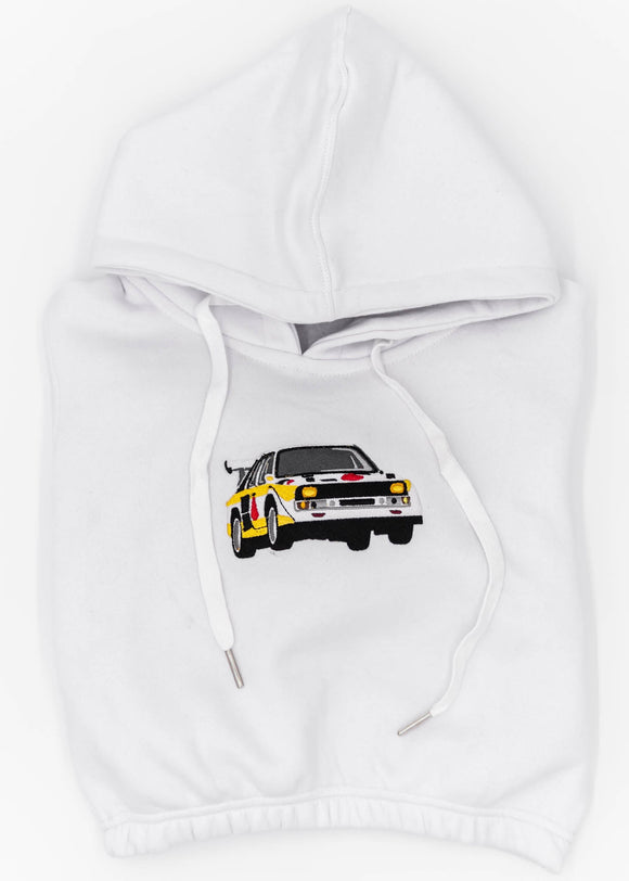 pizzabrand plus Audi Sport quattro S1 Cropped Hoodie - White