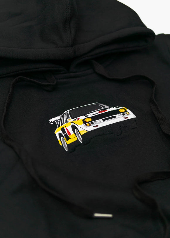 pizzabrand plus Audi Sport quattro S1 Cropped Hoodie - Black
