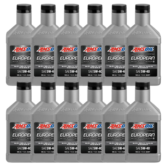 AMSOIL 5W-40 FS 100% Synthetic European Motor Oil Case of 12