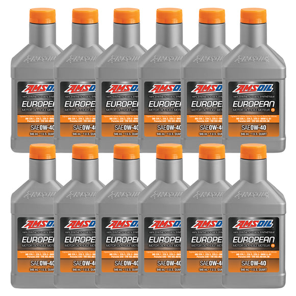 AMSOIL 0W-40 FS 100% Synthetic European Motor Oil Case of 12