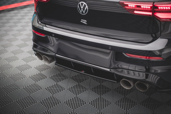 Maxton Design Central Rear Splitter - VW Golf R Mk8 | VW-GO-8-R-RD1G - 0
