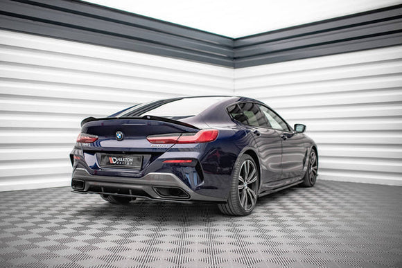 Maxton Design Central Rear Splitter (With Veritcal Bars) - BMW 8 Series Gran Coupe G16 (M-Pack)