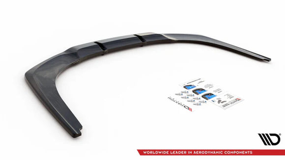 Maxton Design Central Rear Splitter (With Veritcal Bars) - BMW 8 Series Gran Coupe G16 (M-Pack)