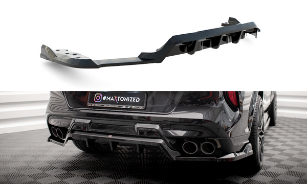Maxton Design Central Rear Splitter (w/ Vertical Bars) - BMW X6 M F96