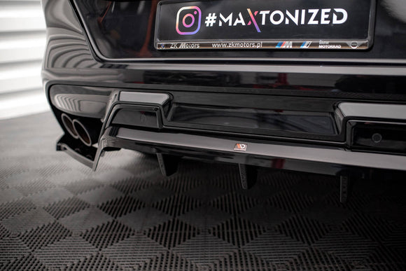 Maxton Design Central Rear Splitter (w/ Vertical Bars) - BMW X6 M F96