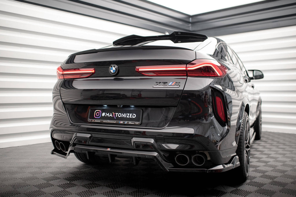 Maxton Design Central Rear Splitter (w/ Vertical Bars) - BMW X6 M F96