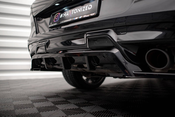 Maxton Design Central Rear Splitter (w/ Vertical Bars) - BMW X6 M F96