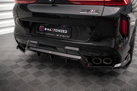 Maxton Design Central Rear Splitter (w/ Vertical Bars) - BMW X6 M F96 - 0