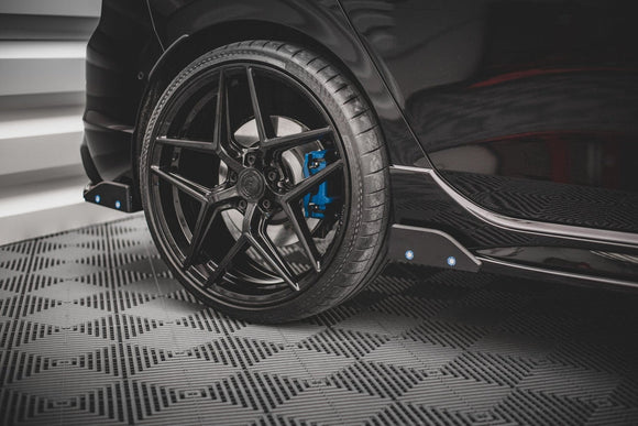 Maxton Design Rear Side Splitters + Flaps V.2 - VW Golf R Mk8