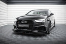 Maxton Design Street Pro Front Splitter V.1 + Flaps Audi RS3 Sedan 8V Facelift-3