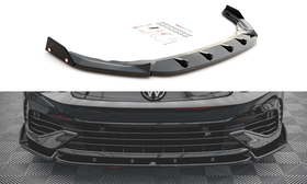 Maxton Design Front Splitter + Flaps V.2 - VW Golf R Mk8