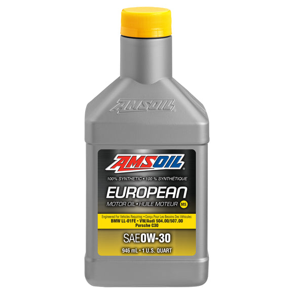 AMSOIL 0W-30 MS 100% Synthetic European Motor Oil 946 ml Bottle