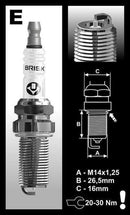 Brisk ER08S Silver Racing Spark Plug - Priced Each-3
