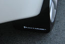 Rally Armor 08-17 Mitsubishi EVO X Black UR Mud Flap w/ White Logo-2
