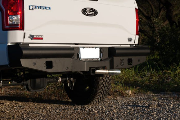 Road Armor 15-17 Ford F-150 Vaquero Rear Non-Winch Bumper - Tex Blk