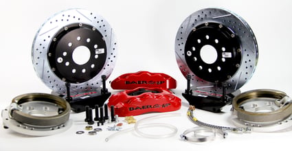 BAER BRAKES 14 Pro+ R Brk Kit HO SDZ Fits Rear Ends w/Ford 9" Early Big Bearing Housing Ends, (5x5.00"BC)