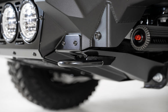 Addictive Desert Designs 17-20 Ford F-150 Raptor Bomber Front Bumper w/ 4 Rigid 360 6in Round Mounts