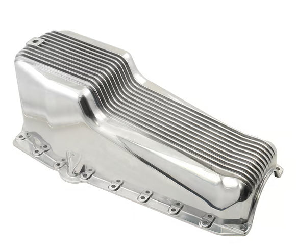 Mr. Gasket Oil Pan - Finned Polished Aluminum 1955-1979 Chevrolet 265-400 Small Block