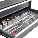 BikeMaster 3 Drawer Toolbox - Includes 129 Piece Tool Set-6