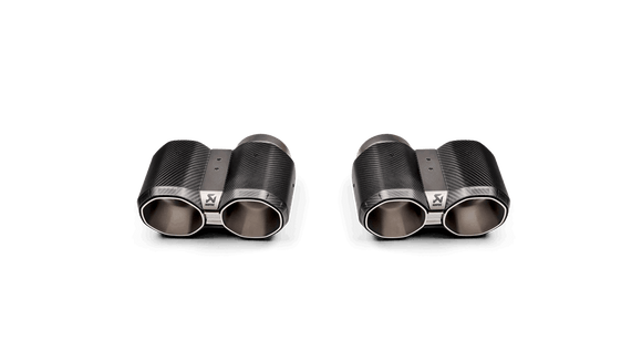Akrapovic 2021+ BMW G87 M2, G80 M3 &amp; G82 M4 Octagonal Carbon Design Tail Pipe Set