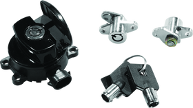 Bikers Choice 14-21 Road King Black Ignition Switch & Saddlebag Lock Kit