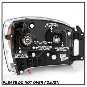 Spyder Dodge Ram 1500 06-08 V2 Projector Headlights - Light Bar DRL - Chrome (PRO-YD-DR06V2-LB-C) - 0