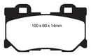 EBC 08-13 Infiniti FX50 5.0 Redstuff Rear Brake Pads-2