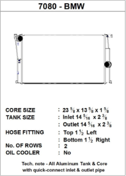 CSF BMW 2 Seires (F22/F23) / BMW 3 Series (F30/F31/F34) / BMW 4 Series (F32/F33/F36) M/T Radiator - 0