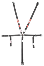 RACEQUIP JR CAMLOCK 5PT SEAT `BELTS BLACK