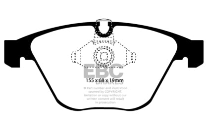 EBC 08-10 BMW M3 4.0 (E90) Yellowstuff Front Brake Pads - 0