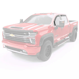 EGR 2019 Chevy 1500 Crew Cab In-Channel Window Visors - Dark Smoke - 0