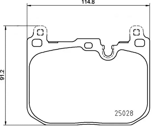 Brembo 20-22 BMW M235i xDrive Gran Coupe/ Mini Cooper Clubman Front Low-Met Brake Pad P06110