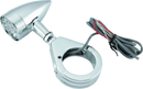 Bikers Choice Chrome Mini LED Turn Signals W/ 41 MM Clamp Universal Custom Pr-1
