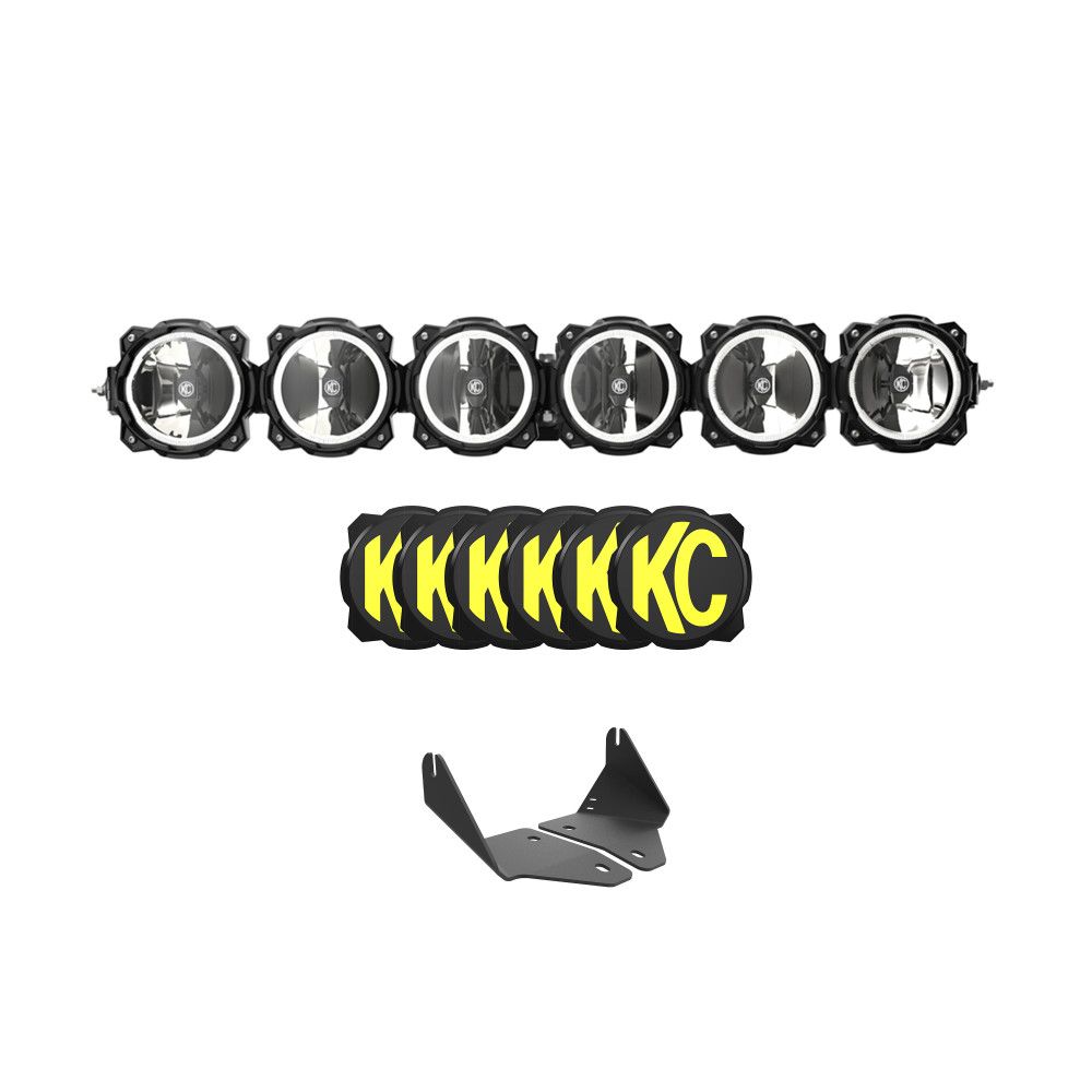 KC HILITES PRO 6 LIGHT BAR KIT: 2020+ POLARIS RZR PRO XP/2022+ POLARIS RZR TURBO R
