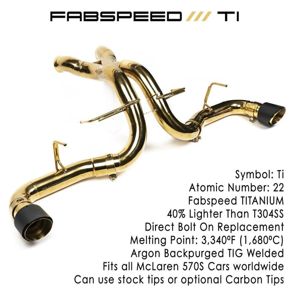 Fabspeed McLaren 570S Supreme Titanium X-Pipe Exhaust System (2015+)