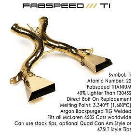 Fabspeed McLaren MP4-12C Supreme Titanium X-Pipe Exhaust System (2011-2014)
